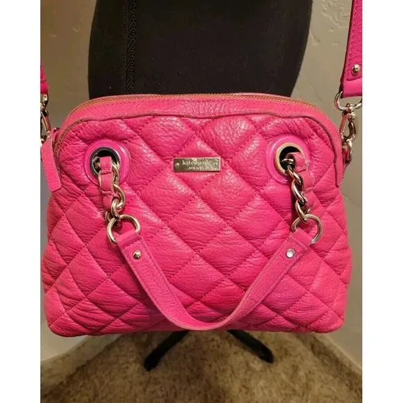 Kate Spade New York Small Georgina Gold Coast Shoulder Bag Hot Pink - Picture 1 of 10